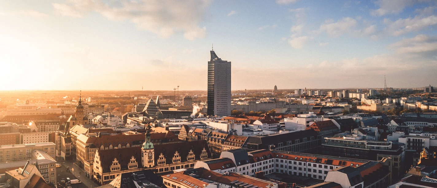 Blick über die Stadt Leipzig | Leipzig Convention Bureau Blick über die Stadt Leipzig - präsentiert vom Leipzig Convention Bureau