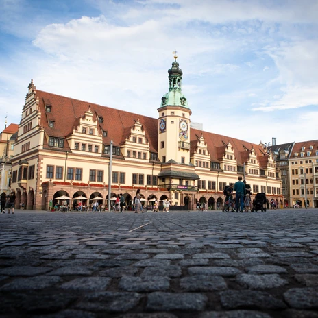 Außenansicht vom Altes Rathaus in Leipzig - präsentiert vom Leipzig Convention BureauExterior view of the Old Town Hall - presented by Leipzig Convention Bureau
