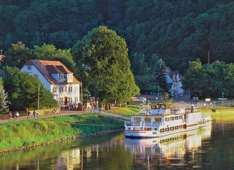 Weserdampfschiff Abendsonne