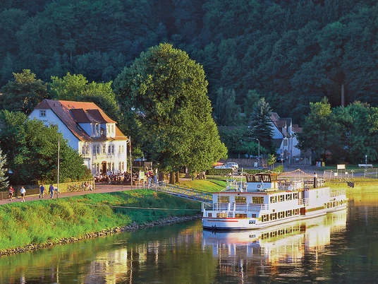 Weserdampfschiff Abendsonne