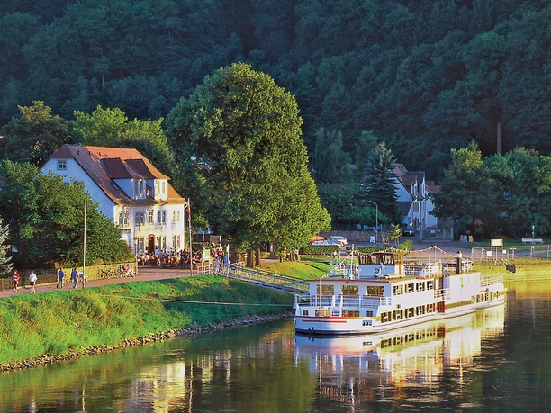 Weserdampfschiff Abendsonne