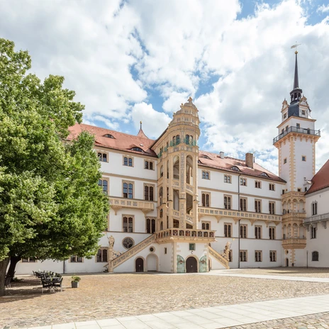 Innenhof Schloss Hartenfels - Schlösser der Leipzig Region