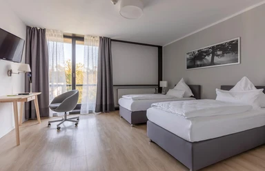 Gelbes Haus Doppelzimmer Einzelbetten1