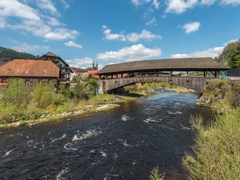 Historische Holzbrücke über der Murg in Forbach_compusign.de