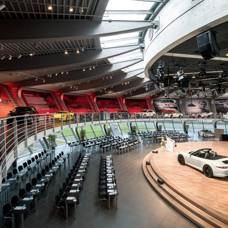 Auditorium at the event venue Porsche Experience Center | Leipzig Convention Bureau Auditorium at the event venue Porsche Experience Center - presented by Leipzig Convention Bureau