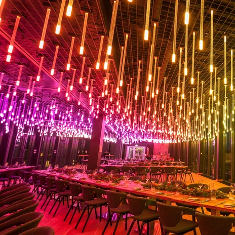 Event area at the event venue Felix im Staycity Leipzig | Leipzig Convention Bureau Event area at the event venue Felix im Staycity Leipzig – presented by Leipzig Convention Bureau