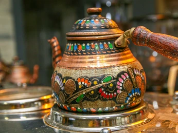 Kanne im Restaurant Efcannos