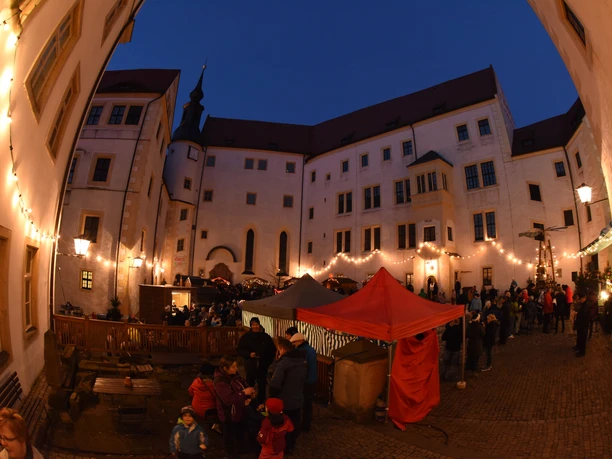 Christmas in the Colditz castle courtyard