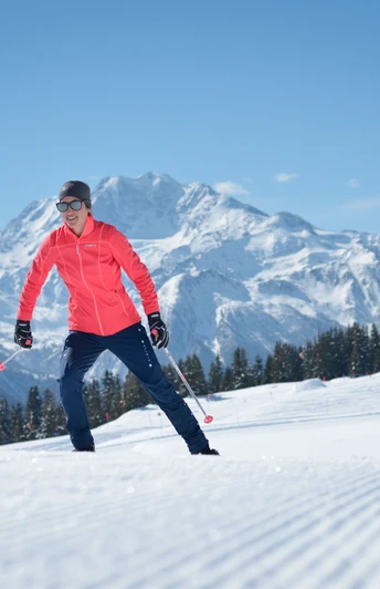 Langlaufen auf der Bettmeralp in der Aletsch Arena