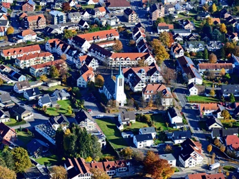 Luftbild Holter Kirchplatz, SHS