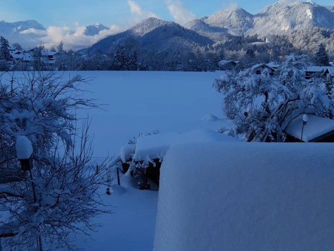 Blick Richtung Zugspitze im Winter