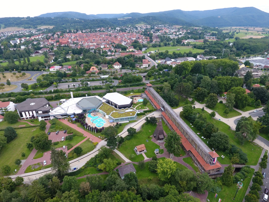 Bad Sooden-Allendorf - Gradierwerk von oben Bad Sooden-Allendorf - Gradierwerk von oben