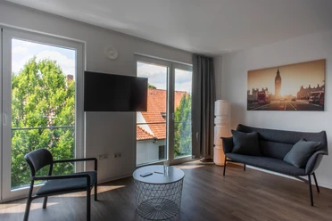 Blick auf Sitzecke Gemütliche Sitzecke im Appartement Villa Monti