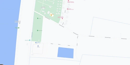 Kartenansicht des Parkplatzes am Trockenstrand Upleward, direkt hinter dem Deich am Mollweg.