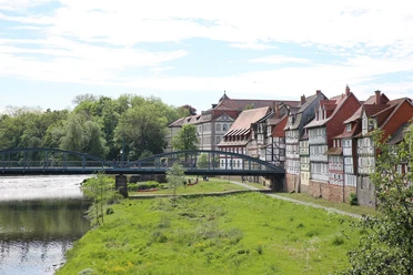 Fachwerkzeile an der Fulda