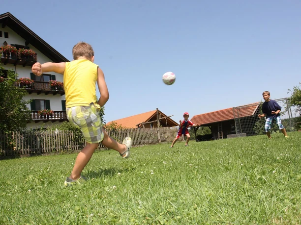 Großer Fußballplatz mit 2 Toren