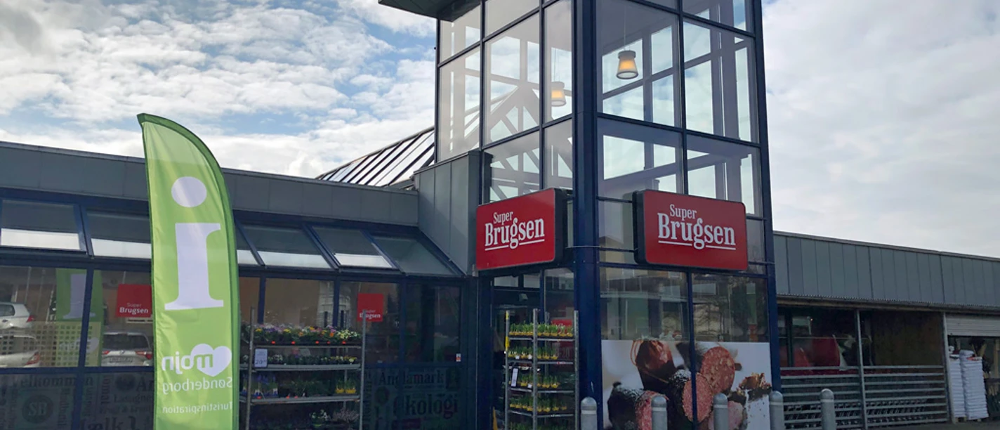 Infospot_SuperBrugsen_Broager_indgang
