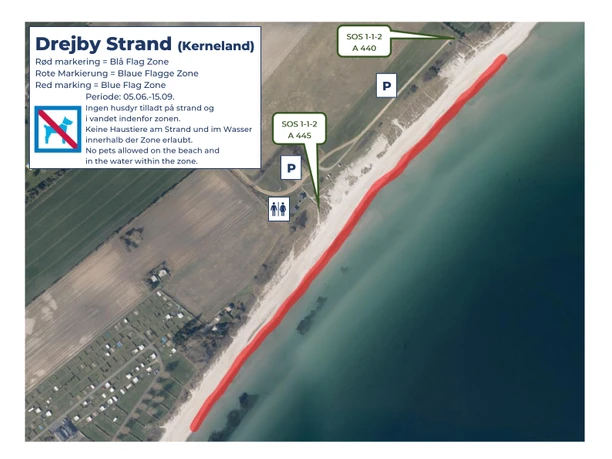 Blå Flag Zone Drejby Strand