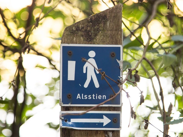 Alsstien-skilt Alsstien-skilt