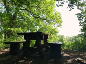 Rastplatz auf dem Gipfel des Schönebergs