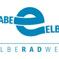 Logo Elberadweg in Deutschland Logo des Elberadwegs in Deutschland. blaue Schrift auf weißem Grund.