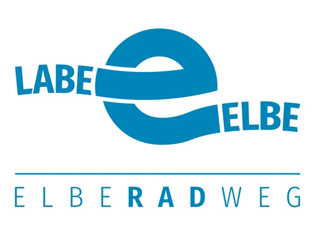 Logo Elberadweg in Deutschland Logo des Elberadwegs in Deutschland. blaue Schrift auf weißem Grund.