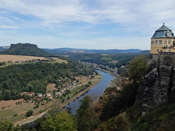 Die Festung Königstein über dem Elbtal
