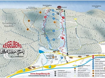 Skigebiet Kegelberg Erlbach Übersichtskarte