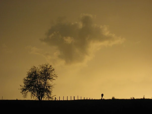Abendstimmung - Ausblick aus der Ferienwohnung