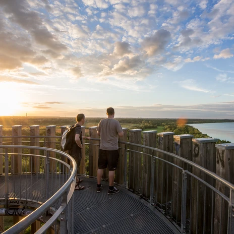 Ausblick von der Bistumshöhe am Cospudener See - Leipziger Neuseenland