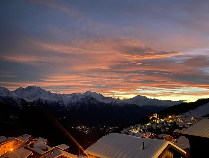 Abendrot vom Balkon aus