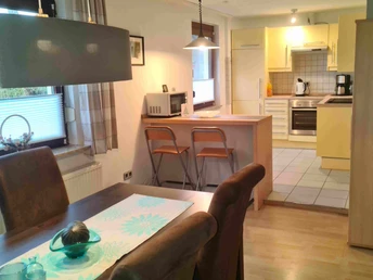 Esszimmer und Küche der Ferienwohnung Zeven Esszimmer und Küche der Ferienwohnung Zeven