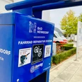 Fahrradreparaturstation vor Haus Kassel