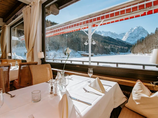 Aussicht im Winter Rießersee Hotel 2019