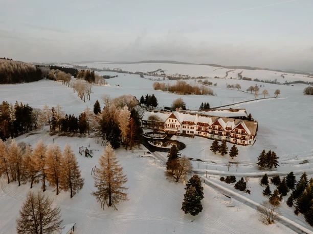 Hotelansicht Vogelperspektive Winter Hotelansicht Vogelperspektive Winter