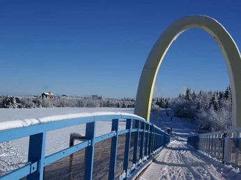 Skibrücke am Hotel Pomeci CZ , Jan 2016