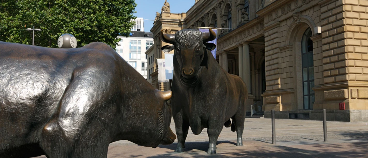 Bulle und Bär Börse