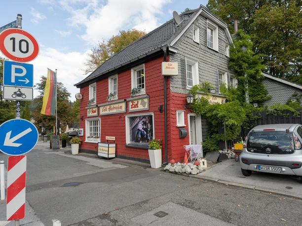 Café Hubraum Blick auf das Café Hubraum