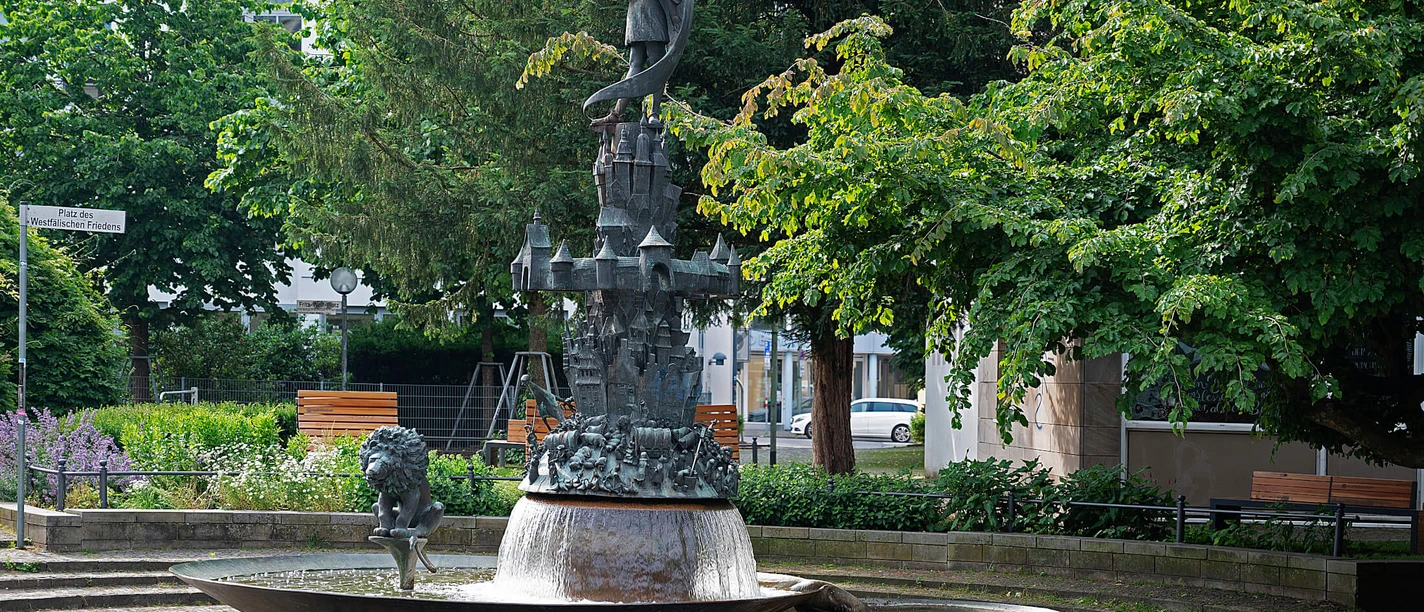 Burgers' fontein op de Platz des Westfälischen Friedens Burgers' fontein op de Platz des Westfälischen Friedens