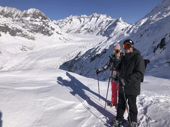 Schneehschulaufen mit Klaus Minnig in der Aletsch Arena