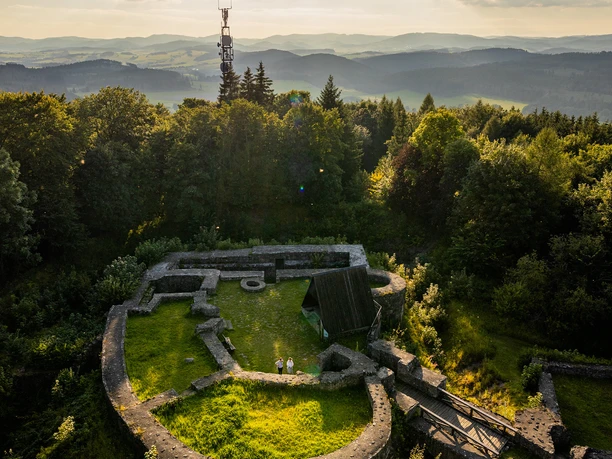 Ausblick vom Georg Viktor Turm über Ruine