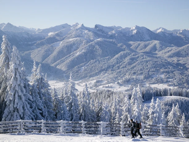 Ausblick vom Hörnle Skigebiet Hörnle Bad Kohlgrub Naturpark Ammergauer Alpen