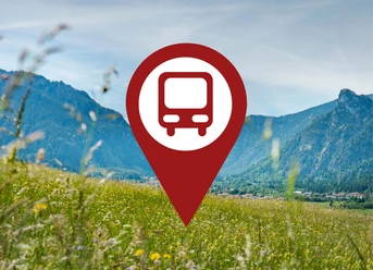 Point of Interest Bahn Bahn und Bushaltestellen Naturpark Ammergauer Alpen