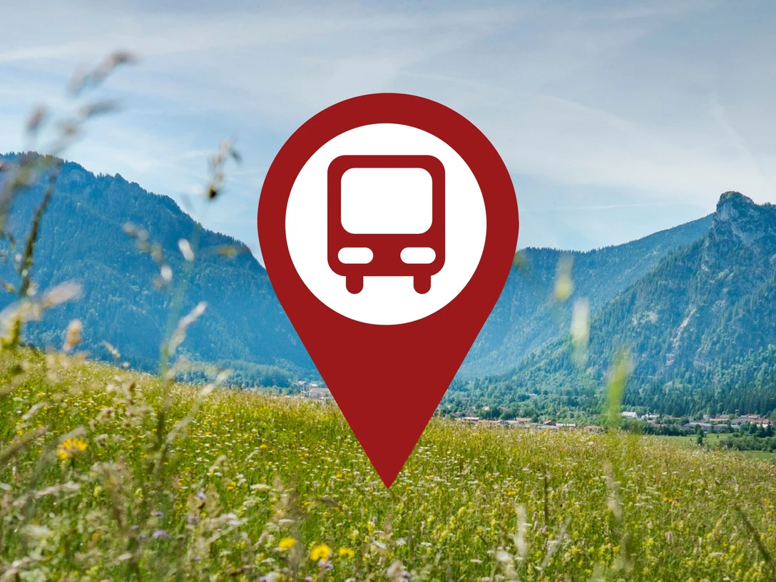Point of Interest Bahn Bahn und Bushaltestellen Naturpark Ammergauer Alpen