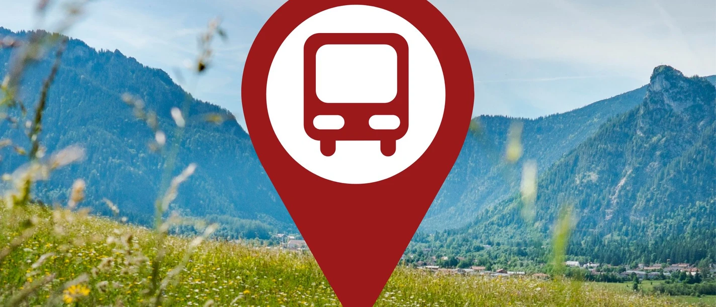 Point of Interest Bahn Bahn und Bushaltestellen Naturpark Ammergauer Alpen