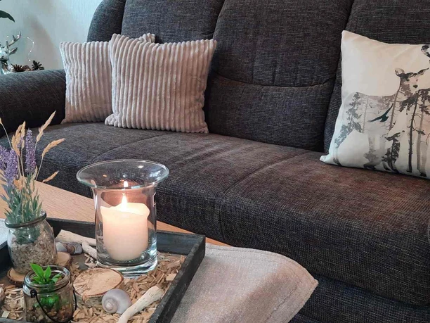 Ferienwohnungen am Birkenweg in Braunlage - Wohnzimmer mit Sofa
