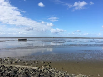 Juist Wasser, Meer, Boot, Himmel, Weite, Wolken