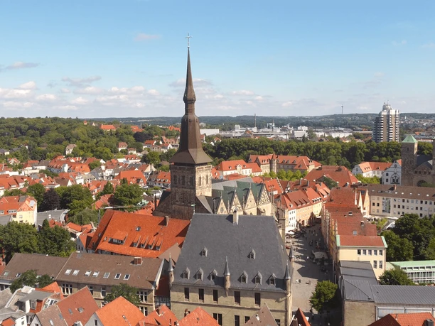 Die Friedensstadt Osnabrück aus der Vogelperspektive Die Friedensstadt Osnabrück aus der Vogelperspektive