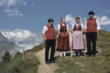 Jodlertreijb Jodlerklub Riederalp in der Aletsch Arena
