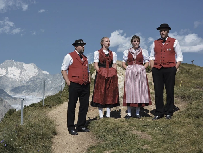 Jodlertreijb Jodlerklub Riederalp in der Aletsch Arena